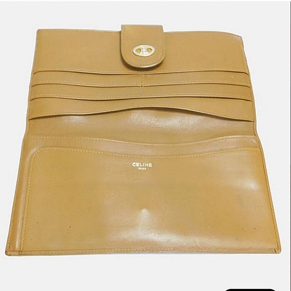⭐️Celine Long Wallet Macadam Beige Brown Gold Coming Soon for Minor Restoration - Picture 5 of 6